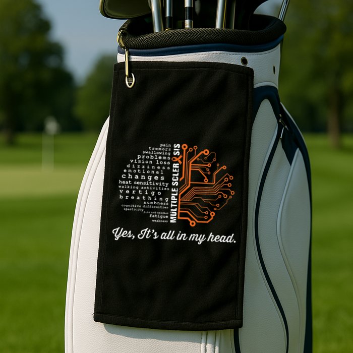 Multiple Sclerosis Awareness MS Head Warrior MS Support Idea Golf Towel