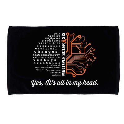 Multiple Sclerosis Awareness MS Head Warrior MS Support Idea Microfiber Hand Towel