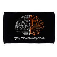 Multiple Sclerosis Awareness MS Head Warrior MS Support Idea Microfiber Hand Towel