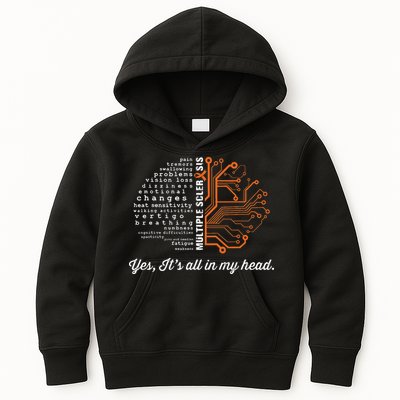 Multiple Sclerosis Awareness MS Head Warrior MS Support Idea Kids Hoodie