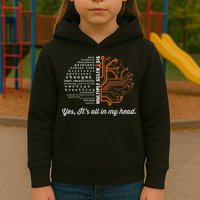 Multiple Sclerosis Awareness MS Head Warrior MS Support Idea Kids Hoodie