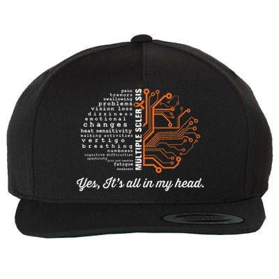 Multiple Sclerosis Awareness MS Head Warrior MS Support Idea Wool Snapback Cap