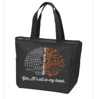 Multiple Sclerosis Awareness MS Head Warrior MS Support Idea Zip Tote Bag