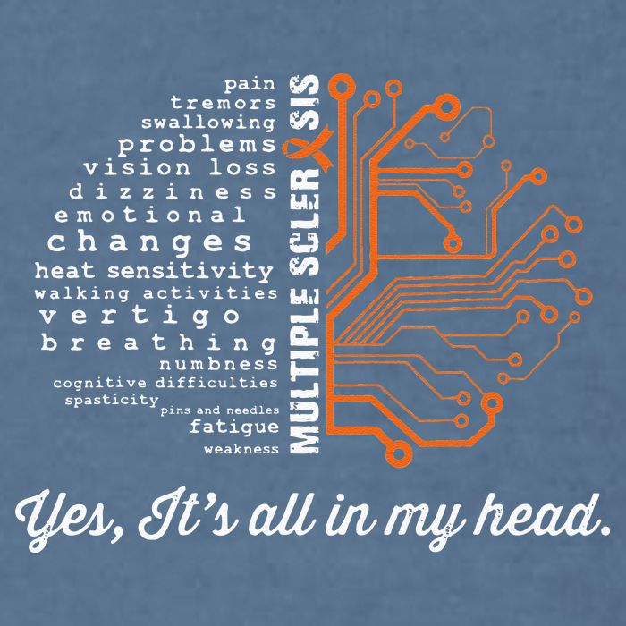 Multiple Sclerosis Awareness MS Head Warrior MS Support Idea Garment-Dyed Sweatshirt