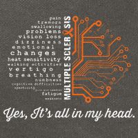 Multiple Sclerosis Awareness MS Head Warrior MS Support Idea Cotton Canvas Backpack
