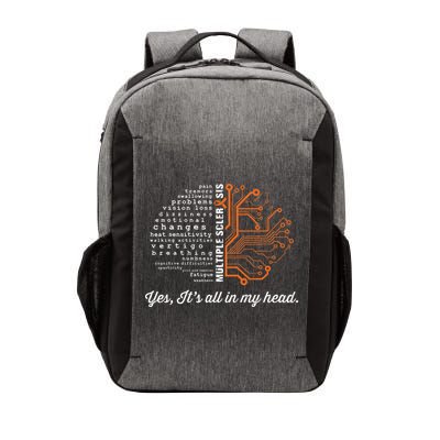 Multiple Sclerosis Awareness MS Head Warrior MS Support Idea Vector Backpack