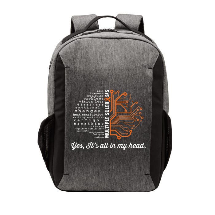 Multiple Sclerosis Awareness MS Head Warrior MS Support Idea Vector Backpack