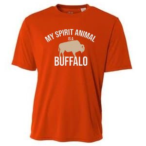 My Spirit Animal Is A Buffalo Buffalo Bison Farm Cooling Performance Crew T-Shirt