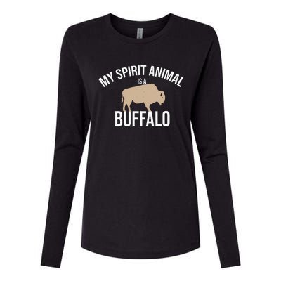 My Spirit Animal Is A Buffalo Buffalo Bison Farm Womens Cotton Relaxed Long Sleeve T-Shirt