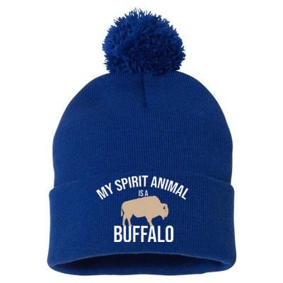 My Spirit Animal Is A Buffalo Buffalo Bison Farm Pom Pom 12in Knit Beanie