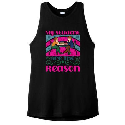 My Student Are The Reason Ladies PosiCharge Tri-Blend Wicking Tank