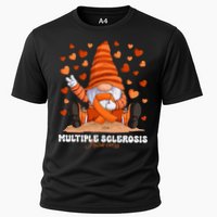 Multiple Sclerosis Awareness Month Orange Ribbon Gnome Cooling Performance Crew T-Shirt
