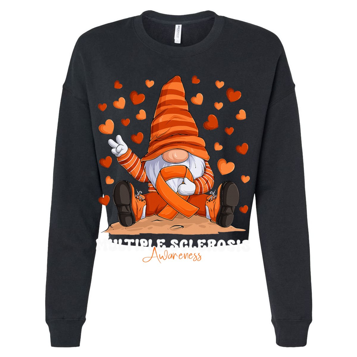 Multiple Sclerosis Awareness Month Orange Ribbon Gnome Cooling Performance Crew T-Shirt
