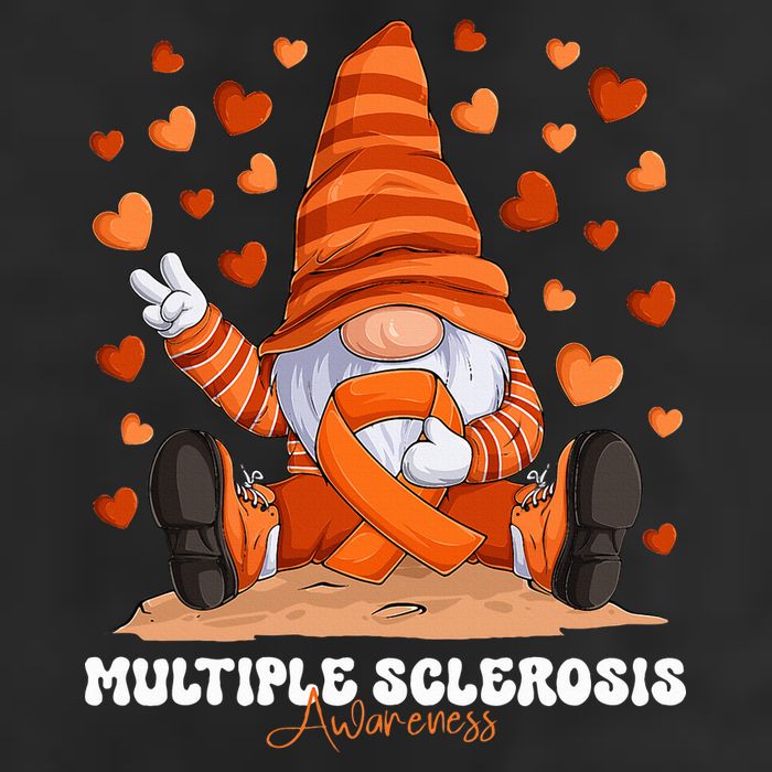 Multiple Sclerosis Awareness Month Orange Ribbon Gnome Adult Drive Performance Visor