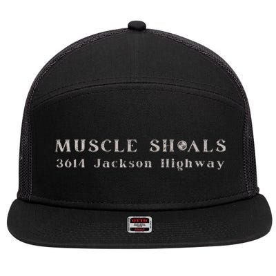 Muscle Shoals Alabama 3614 Jackson Highway Music Souvenir 7 Panel Mesh Trucker Snapback Hat