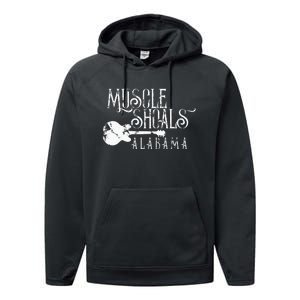 Muscle Shoals Alabama With Guitar Swampy Soul Music Fans Performance Fleece Hoodie