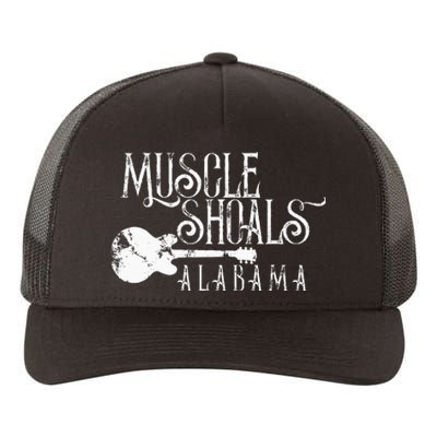 Muscle Shoals Alabama With Guitar Swampy Soul Music Fans Yupoong Adult 5-Panel Trucker Hat