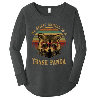 My Spirit Animal Is A Trash Panda Funny Racoon Gift Women's Perfect Tri Tunic Long Sleeve Shirt