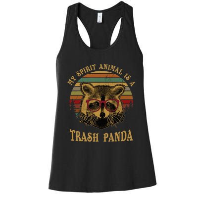 My Spirit Animal Is A Trash Panda Funny Racoon Gift Women's Racerback Tank