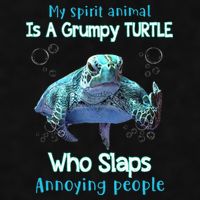 My Spirit Animal Is Grumpy Turtle Who Slaps Annoying People Ladies PosiCharge Tri-Blend Wicking Tank