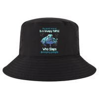 My Spirit Animal Is Grumpy Turtle Who Slaps Annoying People Cool Comfort Performance Bucket Hat