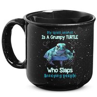 My Spirit Animal Is Grumpy Turtle Who Slaps Annoying People 15oz Campfire Ceramic Mug