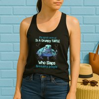My Spirit Animal Is Grumpy Turtle Who Slaps Annoying People Womens Tank Top