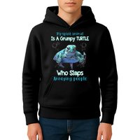 My Spirit Animal Is Grumpy Turtle Who Slaps Annoying People Kids Hoodie
