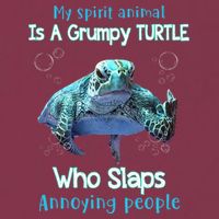 My Spirit Animal Is Grumpy Turtle Who Slaps Annoying People 16oz Travel Tumbler