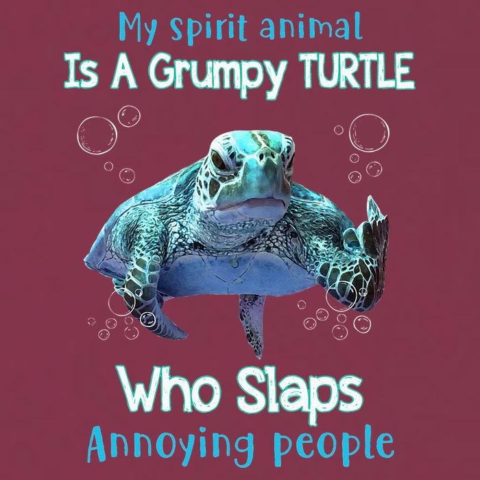 My Spirit Animal Is Grumpy Turtle Who Slaps Annoying People 16oz Travel Tumbler