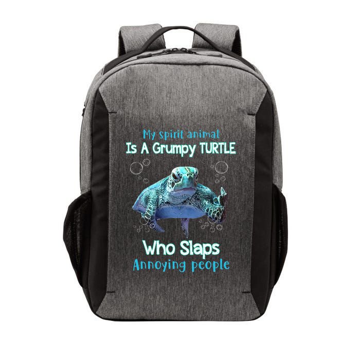 My Spirit Animal Is Grumpy Turtle Who Slaps Annoying People Vector Backpack