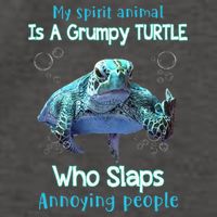 My Spirit Animal Is Grumpy Turtle Who Slaps Annoying People Vector Backpack
