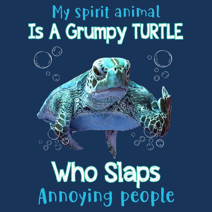 My Spirit Animal Is Grumpy Turtle Who Slaps Annoying People Infant Baby Jersey Bodysuit