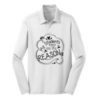 My Students Are The Reason Silk Touch Performance Long Sleeve Polo