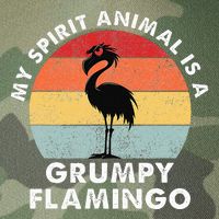 My Spirit Animal Is A Grumpy Flamingo Legacy Tie Dye Trucker Hat