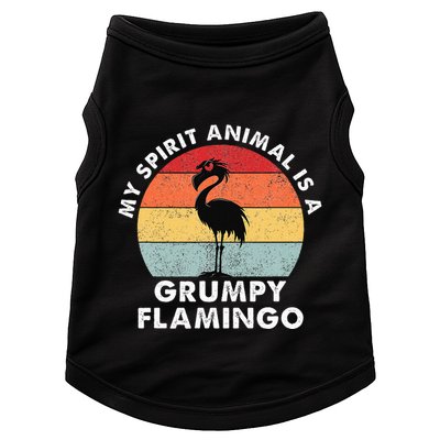 My Spirit Animal Is A Grumpy Flamingo Doggie Tank