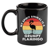 My Spirit Animal Is A Grumpy Flamingo 11oz C Handle Ceramic Mug