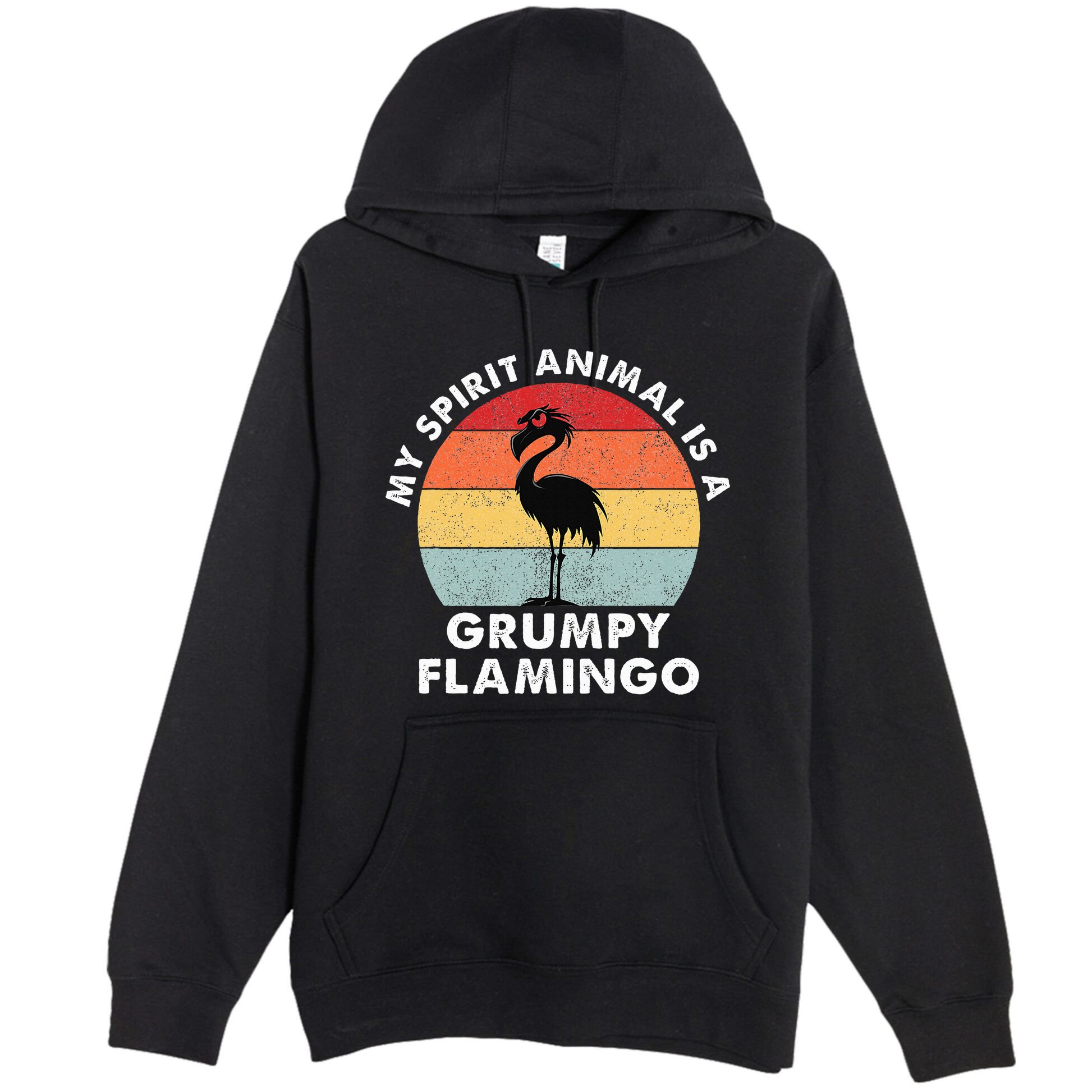 My Spirit Animal Is A Grumpy Flamingo Premium Pullover Hoodie