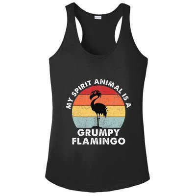 My Spirit Animal Is A Grumpy Flamingo Ladies PosiCharge Competitor Racerback Tank