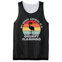 My Spirit Animal Is A Grumpy Flamingo Mesh Reversible Basketball Jersey Tank