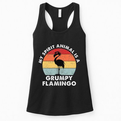 My Spirit Animal Is A Grumpy Flamingo Womens Tank Top