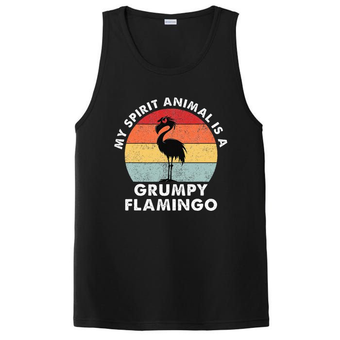 My Spirit Animal Is A Grumpy Flamingo PosiCharge Competitor Tank