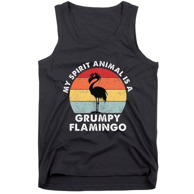 My Spirit Animal Is A Grumpy Flamingo Tank Top