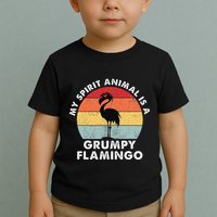 My Spirit Animal Is A Grumpy Flamingo Toddler T-Shirt