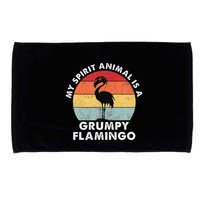 My Spirit Animal Is A Grumpy Flamingo Microfiber Hand Towel