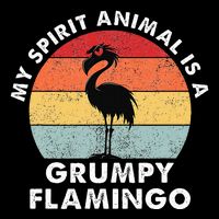 My Spirit Animal Is A Grumpy Flamingo Wool Snapback Cap