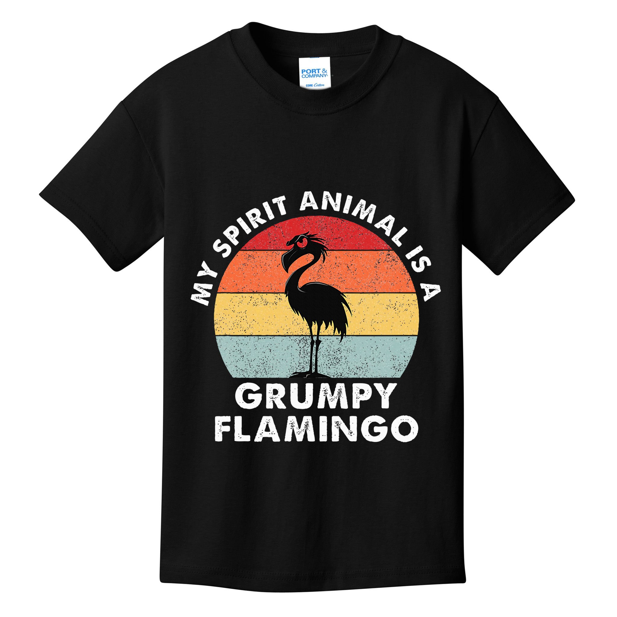 My Spirit Animal Is A Grumpy Flamingo Kids T-Shirt