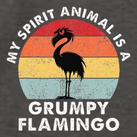 My Spirit Animal Is A Grumpy Flamingo Vector Backpack