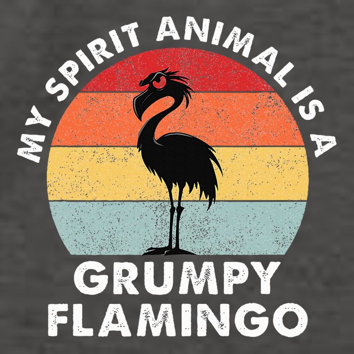 My Spirit Animal Is A Grumpy Flamingo Vector Backpack