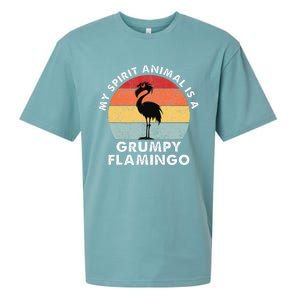 My Spirit Animal Is A Grumpy Flamingo Sueded Cloud Jersey T-Shirt